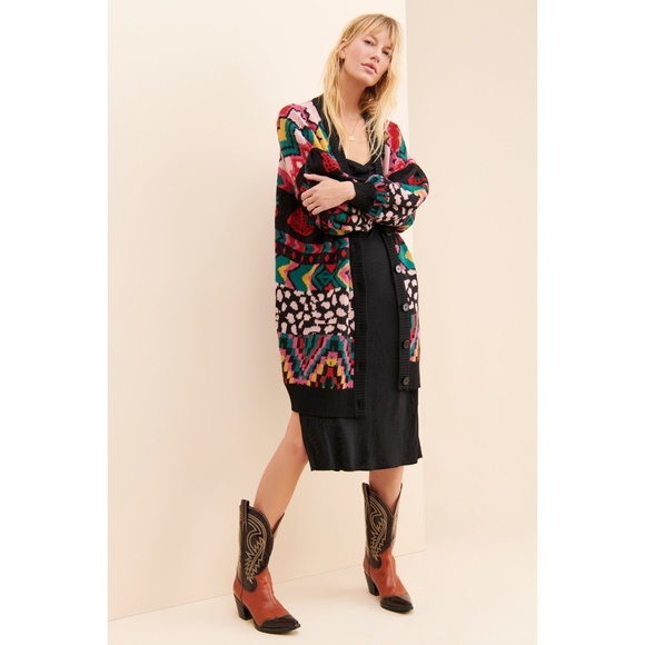 NEW Farm Rio Crazy Mix Cardigan Small - Picture 13 of 17